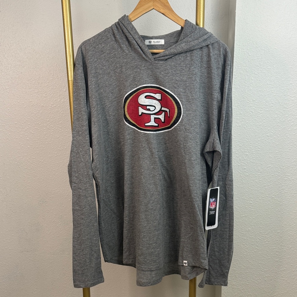 NWT Womens San Francisco 49ers Gray Hoodie 2XL
